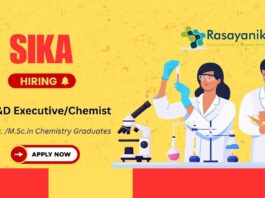 R&D Executive Chemist – Specialty Chemicals , Sika India, Pune ,Bsc chemistry jobs,msc chemistry jobs,sika careeres.