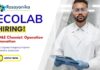 RD&E Chemist Job in Pune at Ecolab – Organic/ Inorganic/ Polymer Chem Apply RD&E Chemist Job at Ecolab Pune, Ecolab careers, msc chemistry jobs