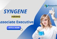 Organic Chemistry Jobs at Syngene | Apply for the Associate Executive Role