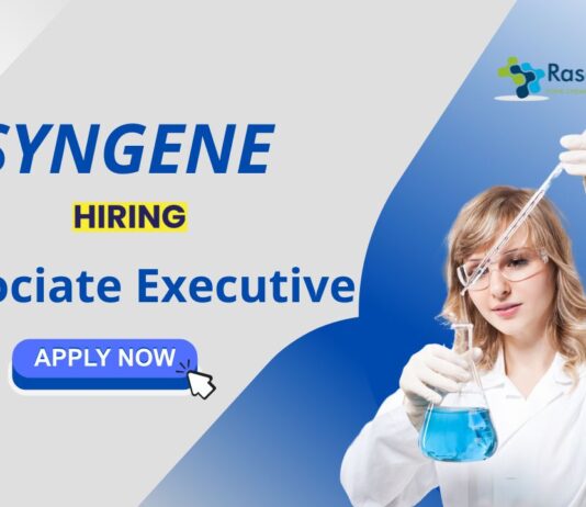 Organic Chemistry Jobs at Syngene | Apply for the Associate Executive Role