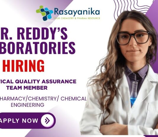 Join as QA Analyst | Explore in Dr. Reddy’s Laboratories careers and Global Manufacturing