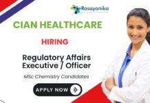 Regulatory Affairs Job at Cian Healthcare Chemistry Careers