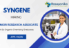Research Associate Job at Syngene- Apply Now Synthetic chemistry