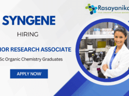 Research Associate Job at Syngene- Apply Now Synthetic chemistry