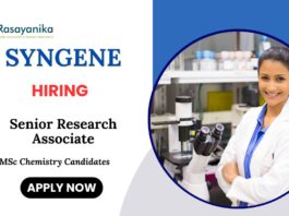 Research Associate Job at Syngene Apply for the Chemistry Job 