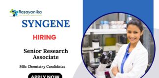 Research Associate Job at Syngene Apply for the Chemistry Job 