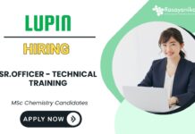 Research Associate Job – Analytical Chemistry & LC-MS at Lupin Careers
