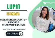 Research Associate Job – Analytical Chemistry & LC-MS at Lupin Careers