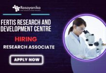 Research Associate Position Freshers Chemistry Job Hyderabad