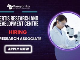 Research Associate Position Freshers Chemistry Job Hyderabad