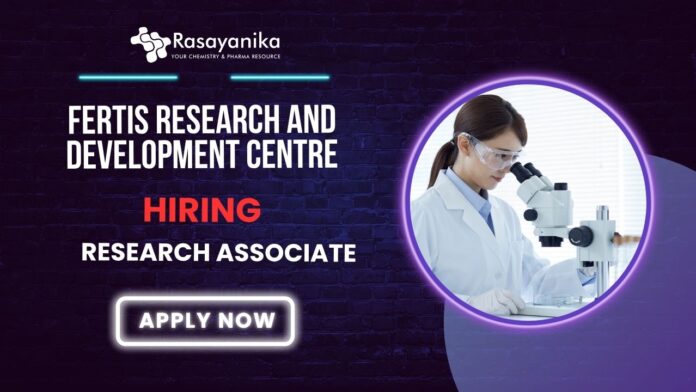 Research Associate Position Freshers Chemistry Job Hyderabad Research Associate Position Freshers Chemistry Job Hyderabad