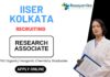 Research Associate Position at IISER Kolkata – Chemistry Job 