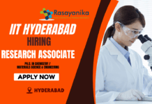 Research Associate & Postdoctoral Fellow Opportunity at IIT Hyderabad – Sodium-Ion Battery Technology