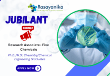Research Associate – Fine Chemicals (FC) at Jubilant Ingrevia Limited ,Chemical Engineering Jobs ,Jubilant Careers