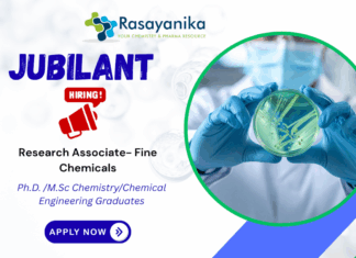 Research Associate – Fine Chemicals (FC) at Jubilant Ingrevia Limited ,Chemical Engineering Jobs ,Jubilant Careers