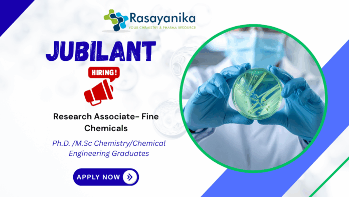 Research Associate – Fine Chemicals (FC) at Jubilant Ingrevia Limited ,Chemical Engineering Jobs Research Associate – Fine Chemicals (FC) at Jubilant Ingrevia Limited ,Chemical Engineering Jobs ,Jubilant Careers