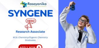 Research Associate – Organic Synthesis at Syngene, Bangalore ,Chemistry Jobs