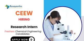 Research Intern opportunity at CEEW Apply Now for the Chemistry Job