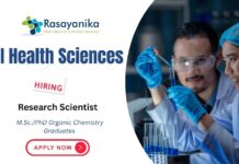 Research Scientist -Senior Research Scientist – Process R&D ,Chemistry Department Jobs