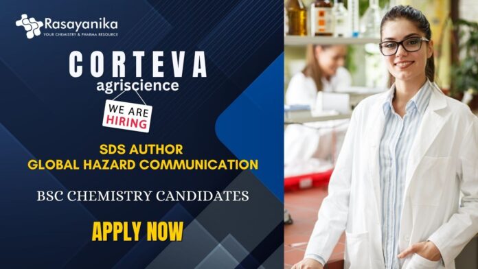 SDS Author Job in Hyderabad BSc Chemistry Candidates Apply Now to enhance your Chemical Safety Careers
