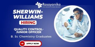 QC-Junior Officer Job in Bangalore – Sherwin-Williams is Hiring!