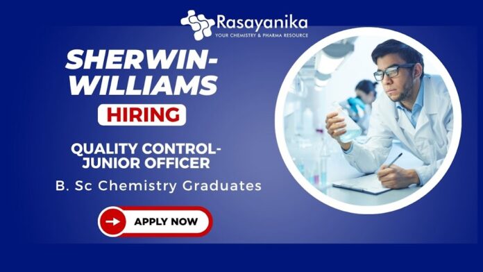 QC-Junior Officer Job in Bangalore – Sherwin-Williams is Hiring!