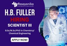 Scientist III – Adhesives & Sealants Job Role in H.B. Fuller . Scientist III job Shirwal