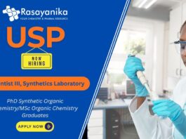 Scientist III – Synthetic Chemistry Job at USP Hyderabad, phd chemistry jobs,msc chemistry jobs,usp careers