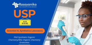 Scientist III – Synthetic Chemistry Job at USP Hyderabad, phd chemistry jobs,msc chemistry jobs,usp careers