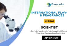 Scientist Position at IFF (International Flavors & Fragrances) Apply for the Chemistry Job