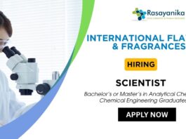 Scientist Position at IFF (International Flavors & Fragrances) Apply for the Chemistry Job