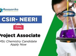 Research Associate Position at CSIR-NEERI | MSc Chemistry Jobs  