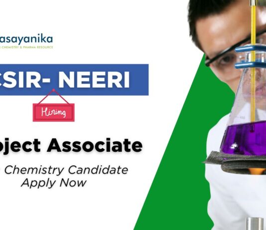 Research Associate Position at CSIR-NEERI | MSc Chemistry Jobs  