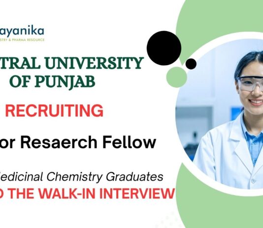 Senior Research Fellow Position at Central University of Punjab Apply for Chemistry Job