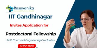 IIT Gandhinagar Recruitment | Postdoctoral Fellowship – Chemical Engineering Job