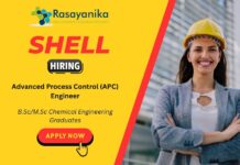 Shell India Hiring Advanced Process Control (APC) Engineer – Chemical Engineering Jobs Chennai Apply Now