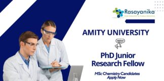 JRF Vacancy at Amity | MSc Chemistry Candidates Apply Now for PhD Fellowship