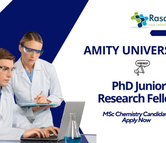 JRF Vacancy at Amity | MSc Chemistry Candidates Apply Now for PhD Fellowship