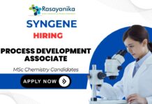 Syngene Careers- Regulatory Toxicologist Chemistry Job