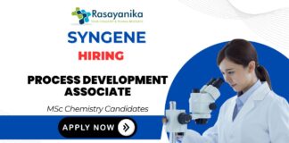 Syngene Careers- Regulatory Toxicologist Chemistry Job