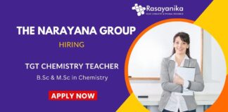 TGT Chemistry Vacancy at The Narayana Group- Apply now