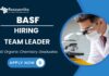 Team Lead Job BASF India Careers-Organic Chemistry Job