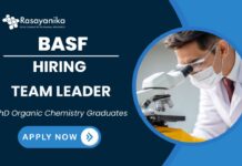 Team Lead Job BASF India Careers-Organic Chemistry Job