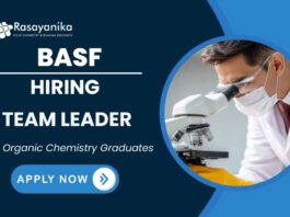 Team Lead Job BASF India Careers-Organic Chemistry Job