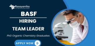 Team Lead Job BASF India Careers-Organic Chemistry Job