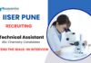 Technical Assistant Job at IISER Pune Walk-In Interview 