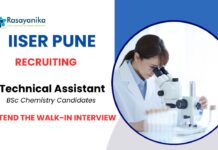 Technical Assistant Job at IISER Pune Walk-In Interview 