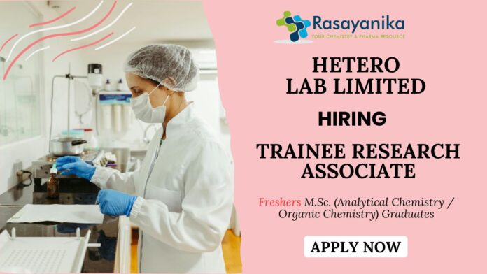 Trainee Research Associate Hetero Careers- Research Associate Jobs Fresher Jobs