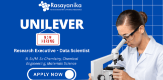 Unilever Hiring Research Executive Data Scientist - Chemistry Jobs Bangalore Apply  now