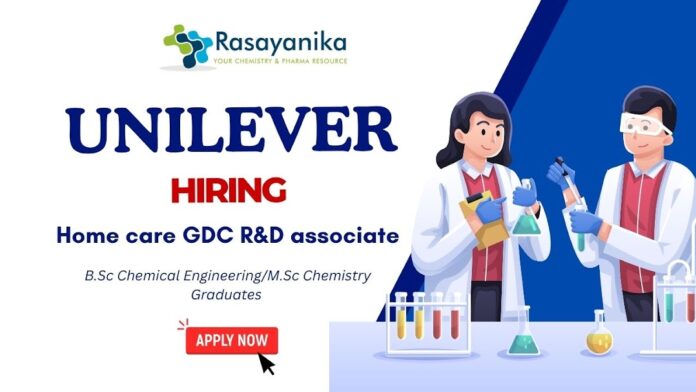Unilever Home Care GDC R&D Associate Job in Mumbai | Chemistry jobs Mumbai